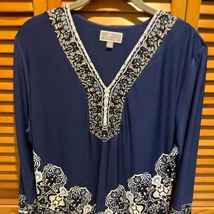 40. WOMENS JM COLLECTION XLP DETAIL TOP